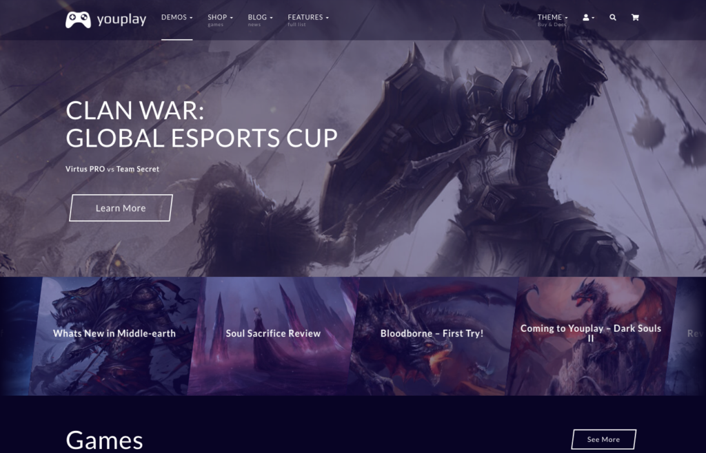 7. Youplay – Bootstrap template