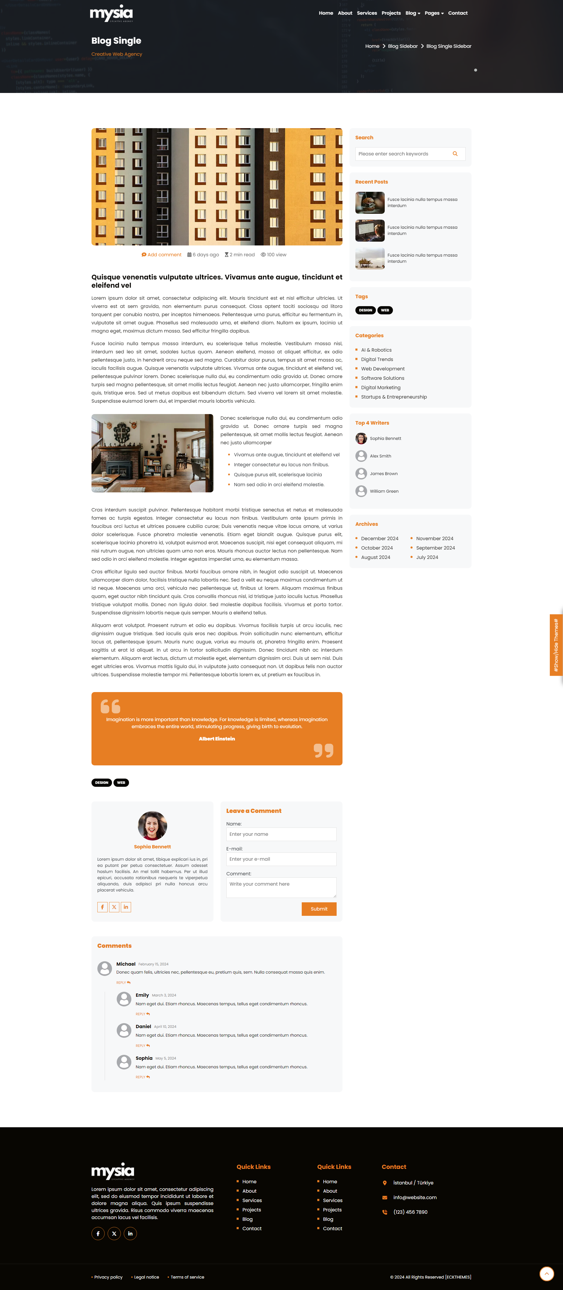 Blog Detail Sidebar